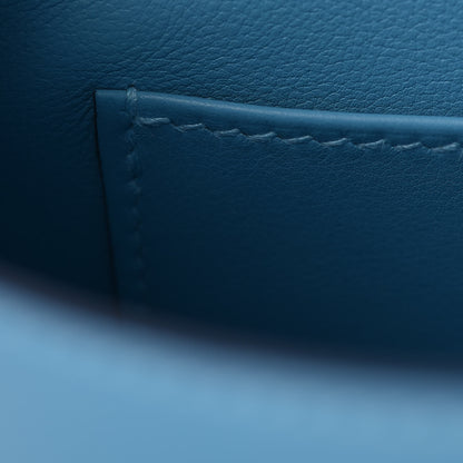 Hermes Swift Kelly Pochette Clutch Bleu Du Nord 18 of 32