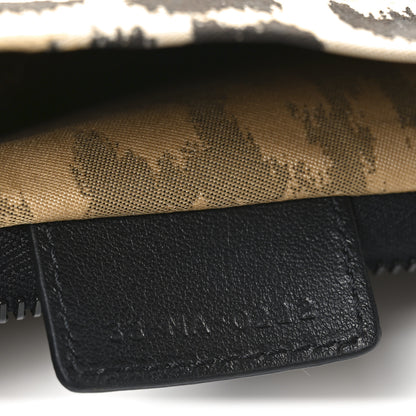 Christian Dior Canvas Embroidered Mizza Diortravel Zipped Pouch Beige Black 7 of 10
