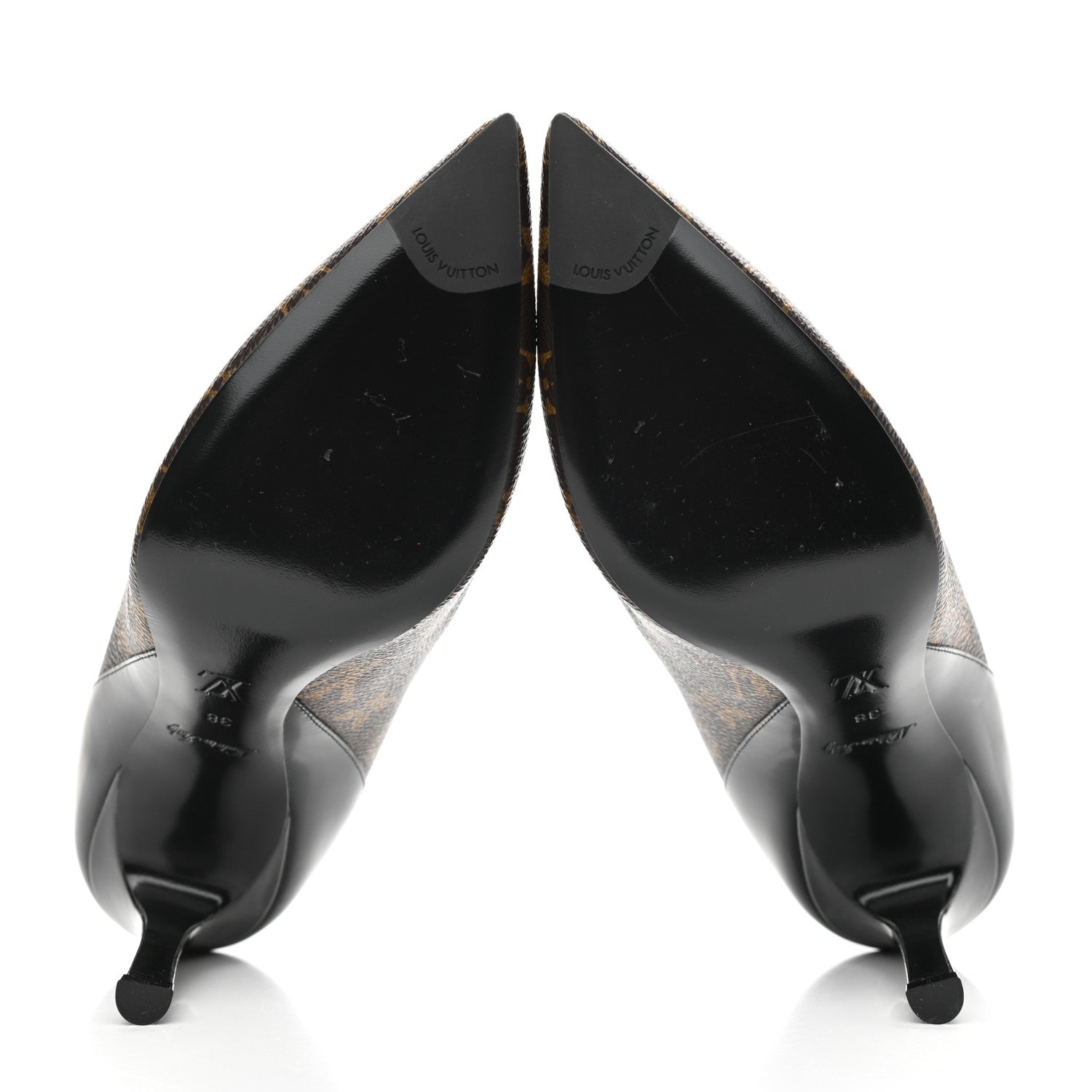 Louis Vuitton Monogram Cherie Pumps 38 Black 5 of 10