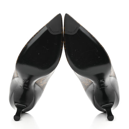 Louis Vuitton Monogram Cherie Pumps 38 Black 5 of 10