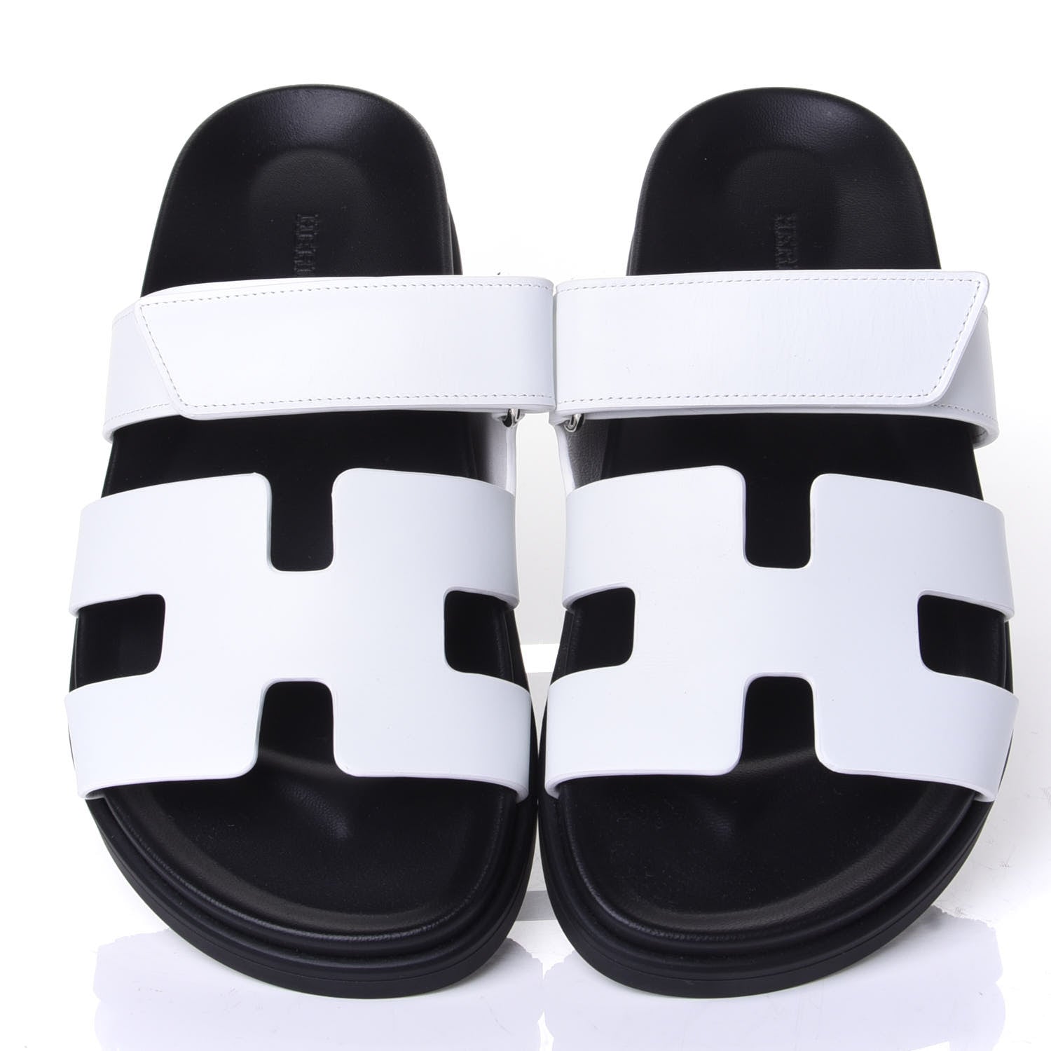 Hermes Calfskin Womens Chypre Sandals 38.5 White 5 of 11