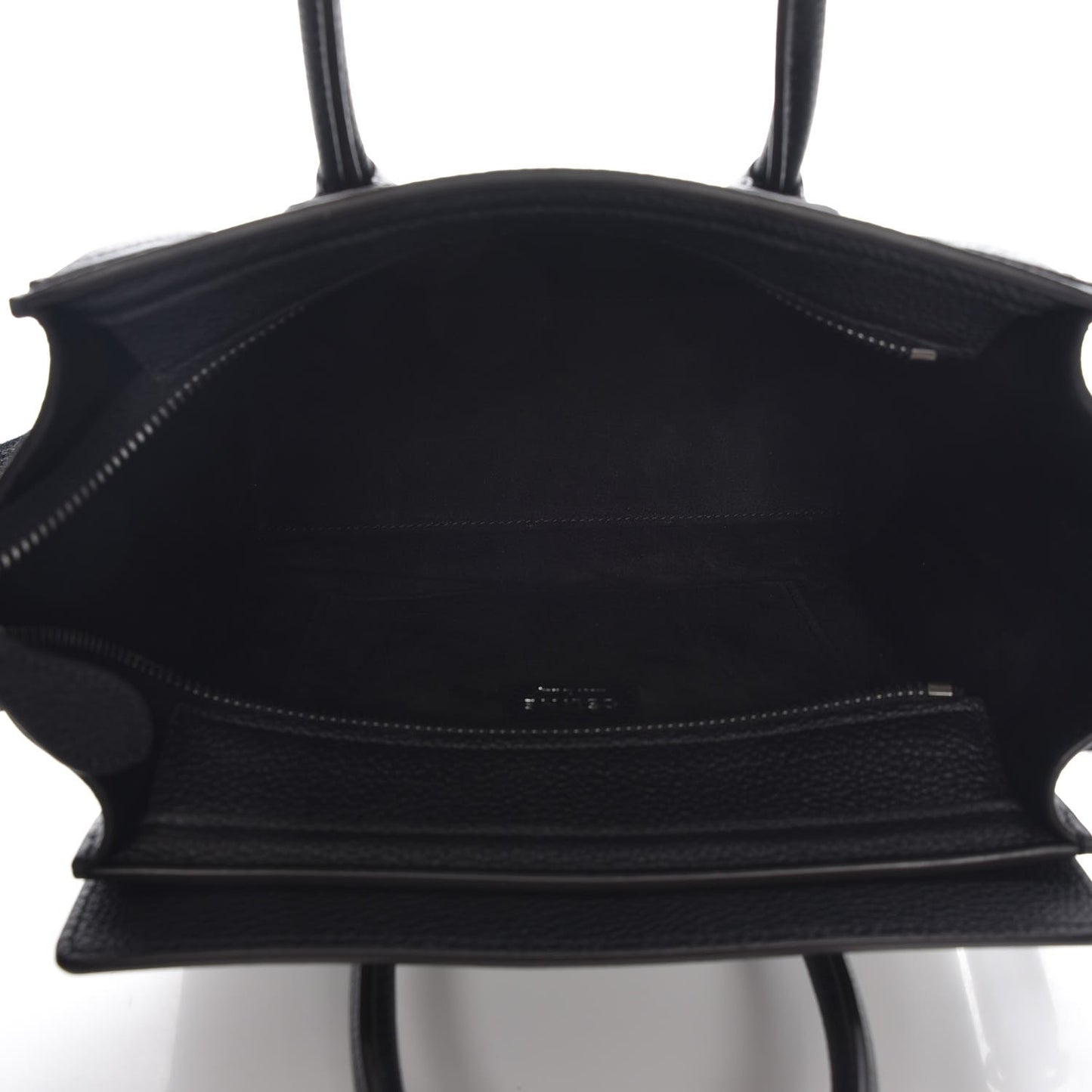 Drummed Calfskin Nano Luggage Black