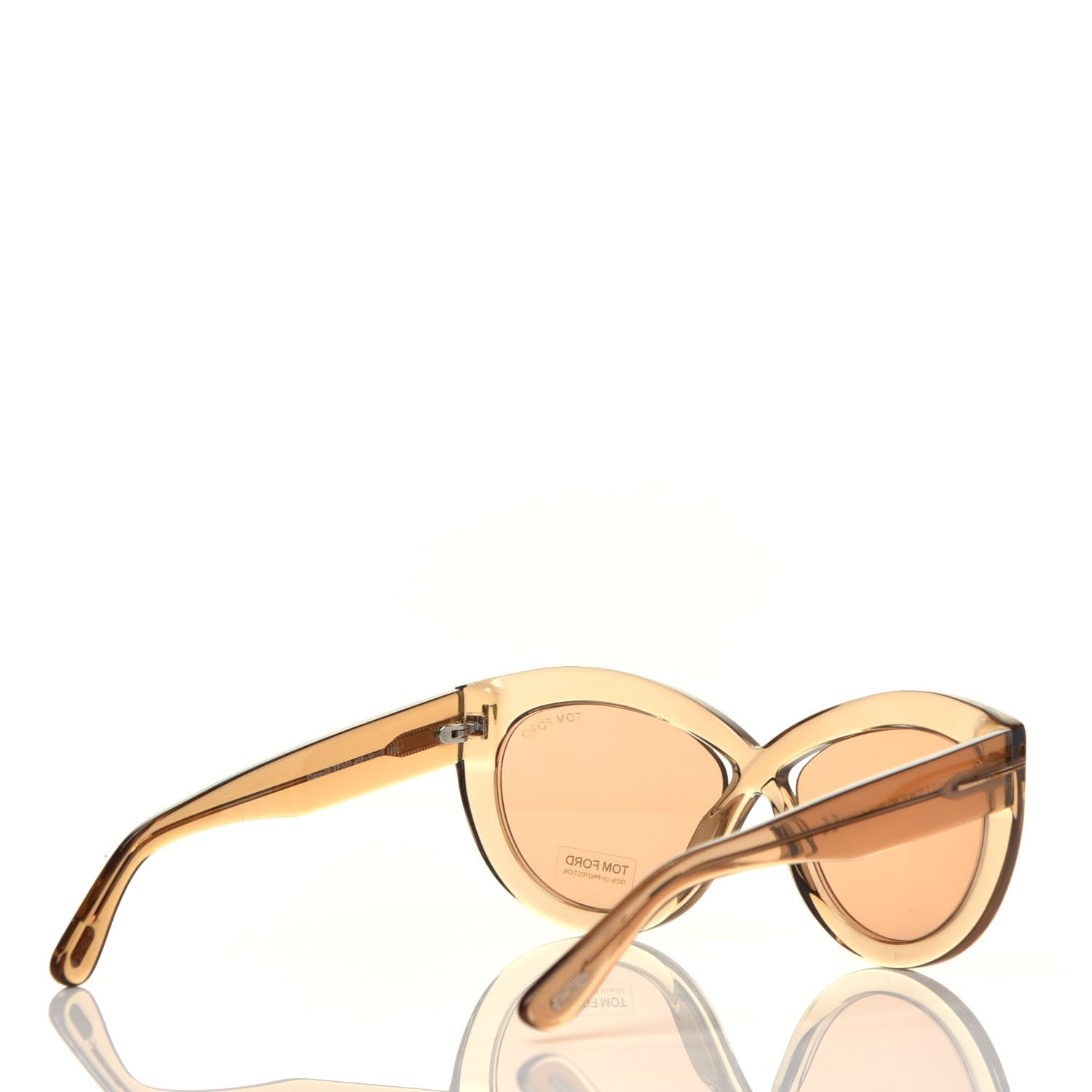 Tom Ford Diane Sunglasses TF577 Shiny Light Brown 4 of 7