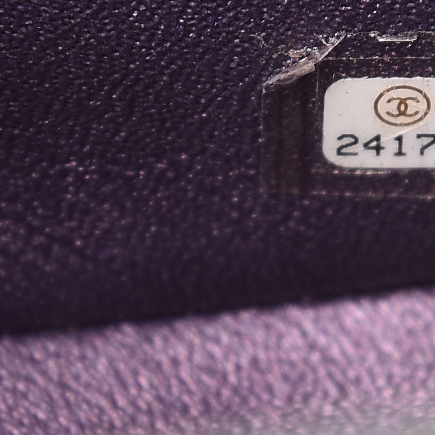 Iridescent Lambskin Quilted Mini Square Flap Dark Purple