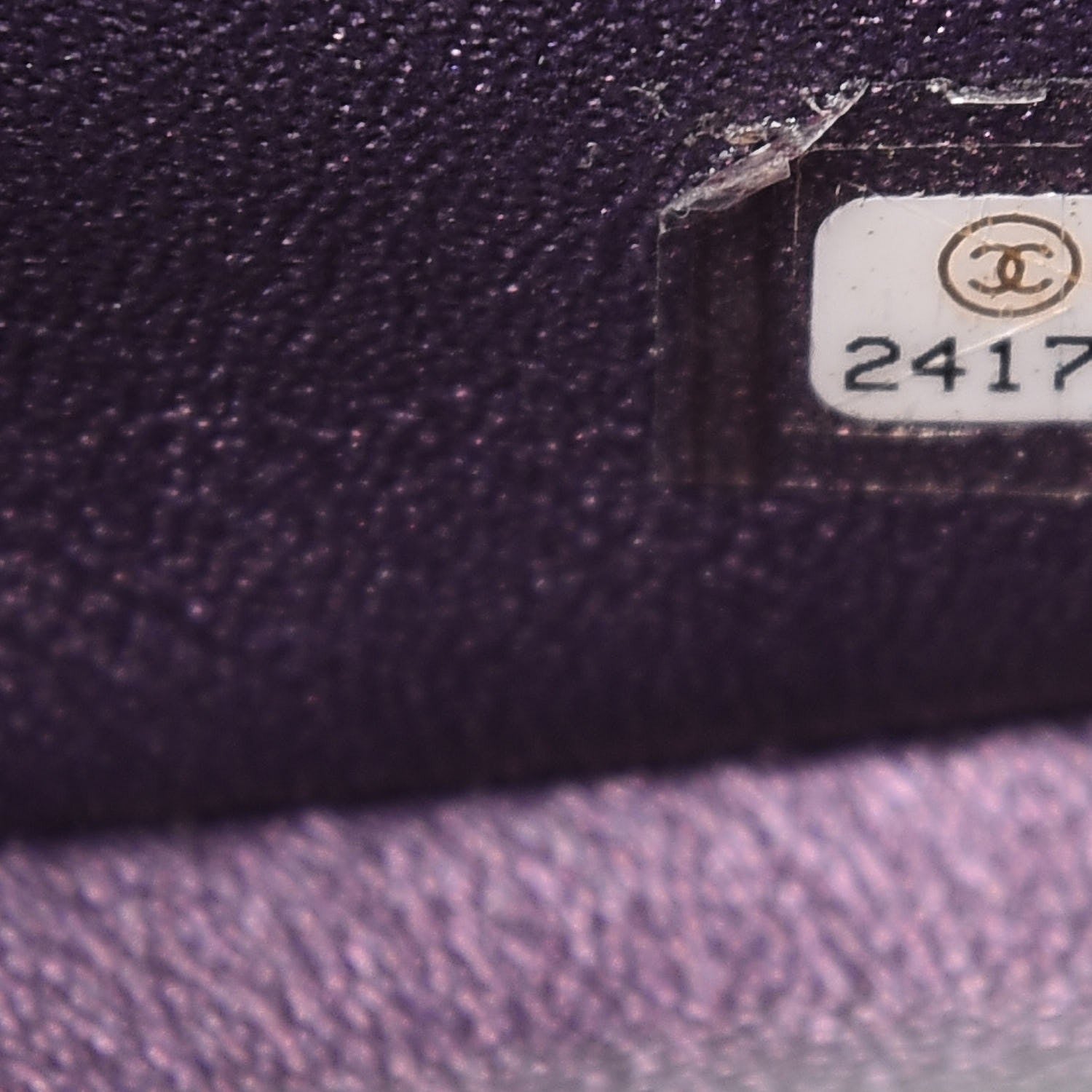 Chanel Iridescent Lambskin Quilted Mini Square Flap Dark Purple 7 of 8