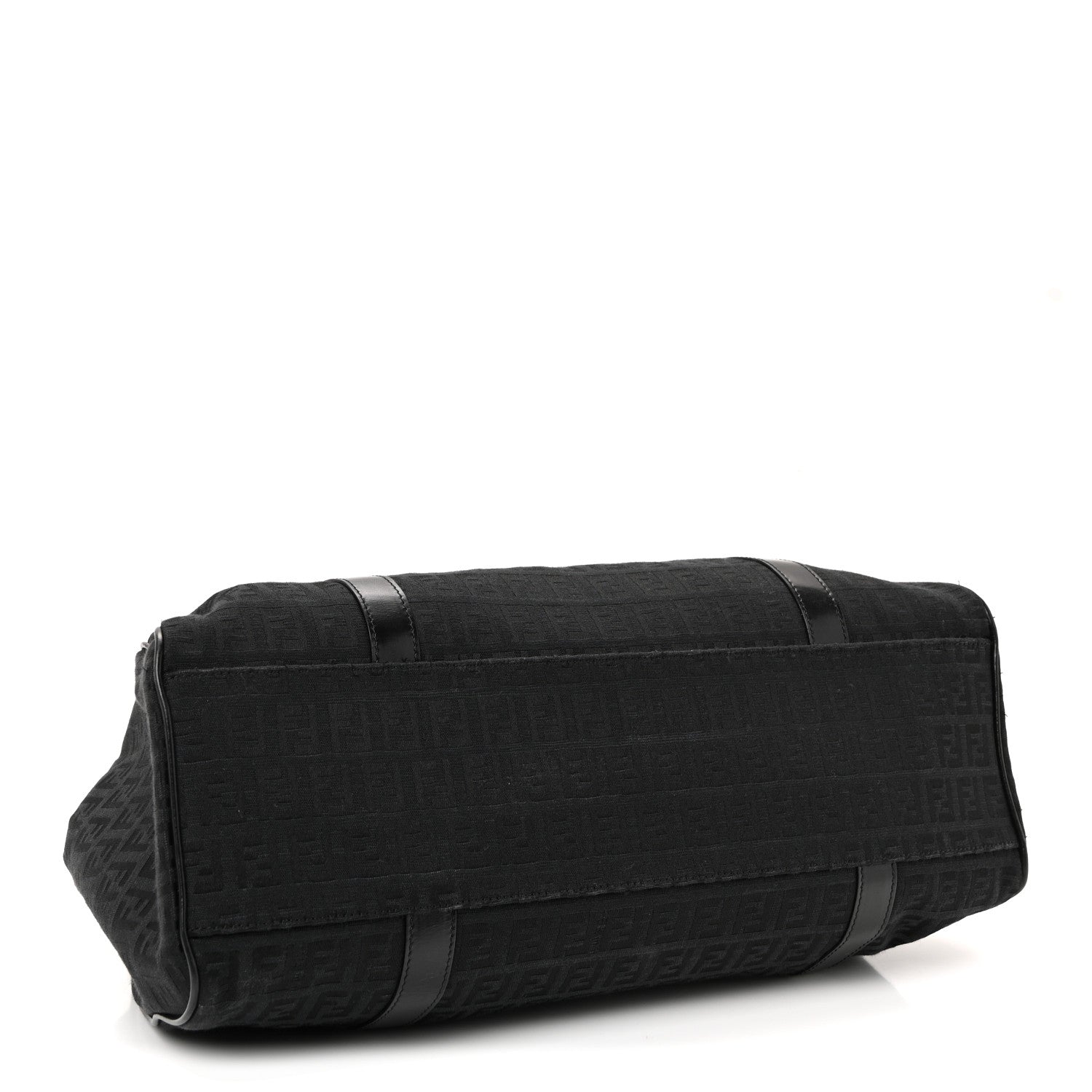 Fendi Zucchino Vitello Shoulder Bag Black 4 of 9