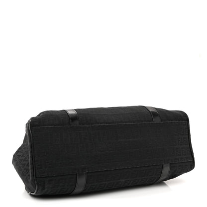 Fendi Zucchino Vitello Shoulder Bag Black 4 of 9