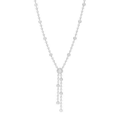 Tiffany Platinum Diamond Circlet Double Drop Necklace 1 of 5