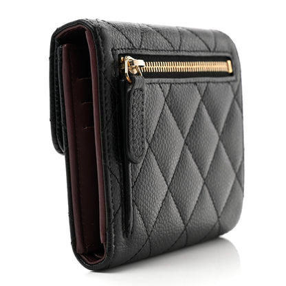 Chanel Caviar Quilted Compact Flap Wallet Black 3 of 10