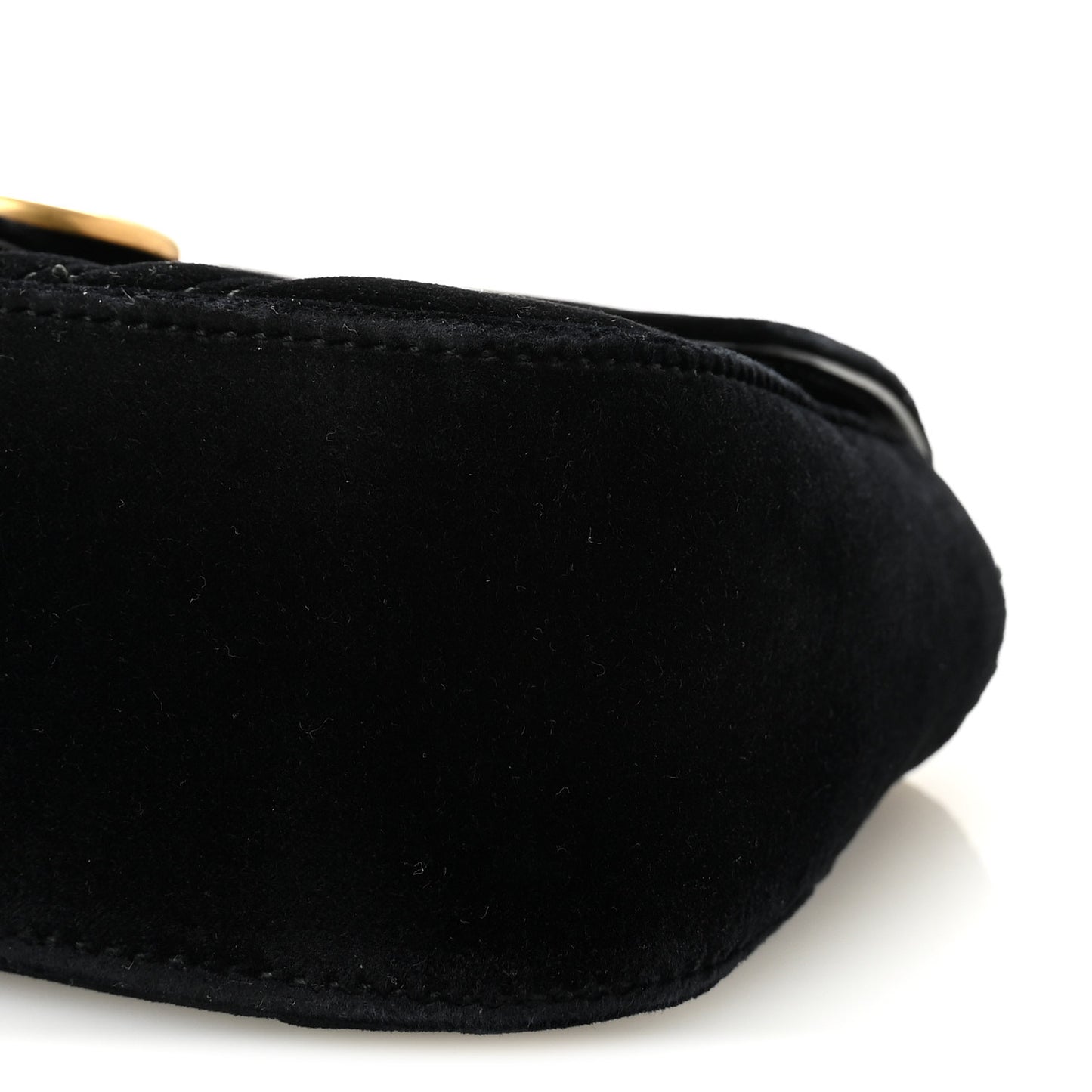 Velvet Matelasse Mini GG Marmont Shoulder Bag Black