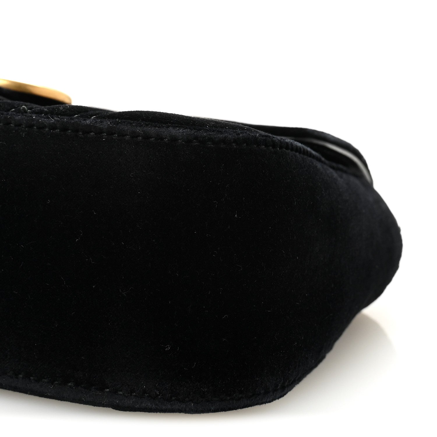 Gucci Velvet Matelasse Mini GG Marmont Shoulder Bag Black 10 of 10