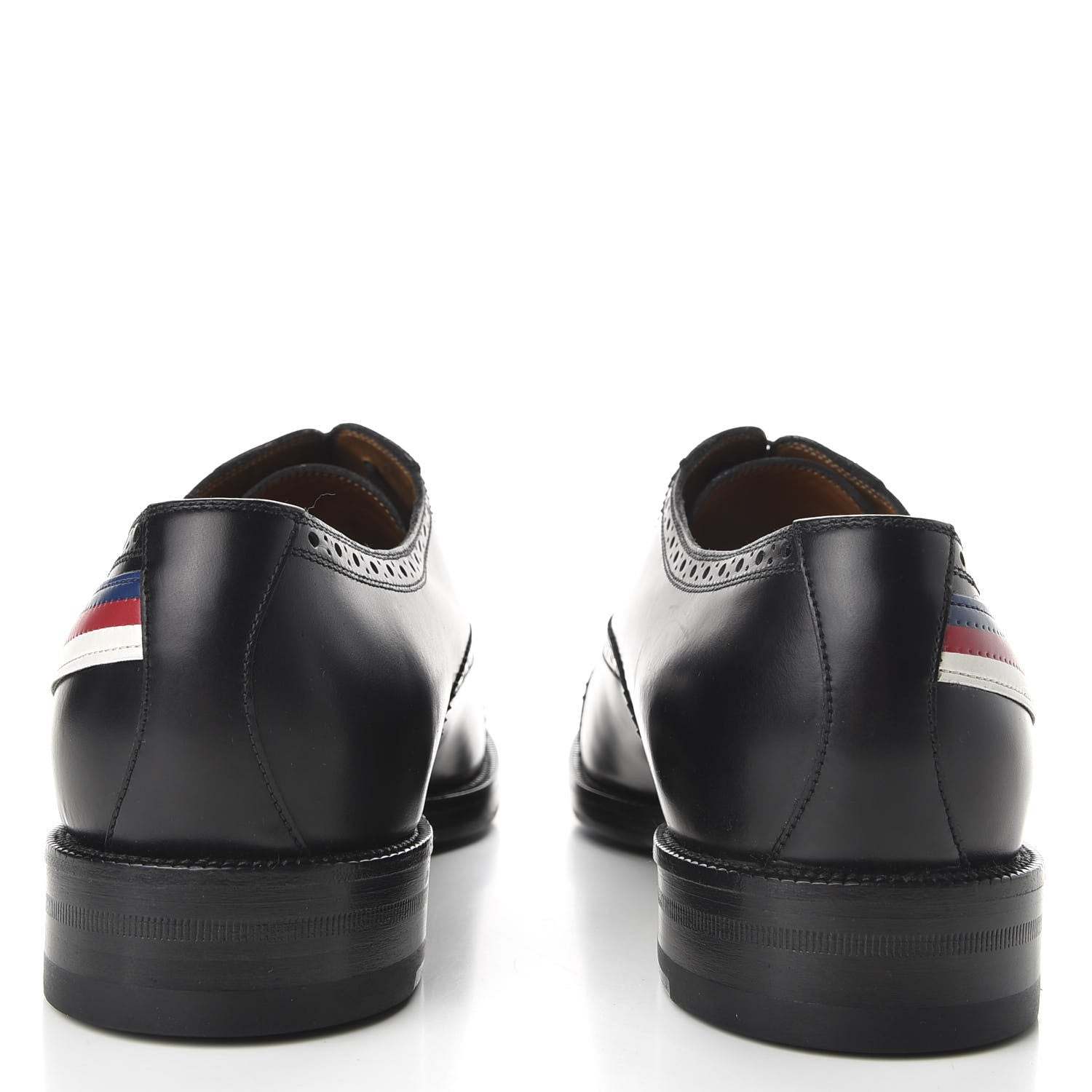 Gucci Calfskin Black Tiger Mens Brogue Lace-Up Oxfords 9.5 Black 4 of 9