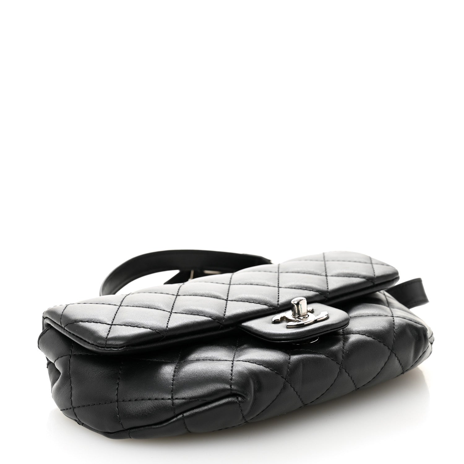 Chanel Calfskin Quilted CC Uniform Flap Belt Bag Black 4 of 13