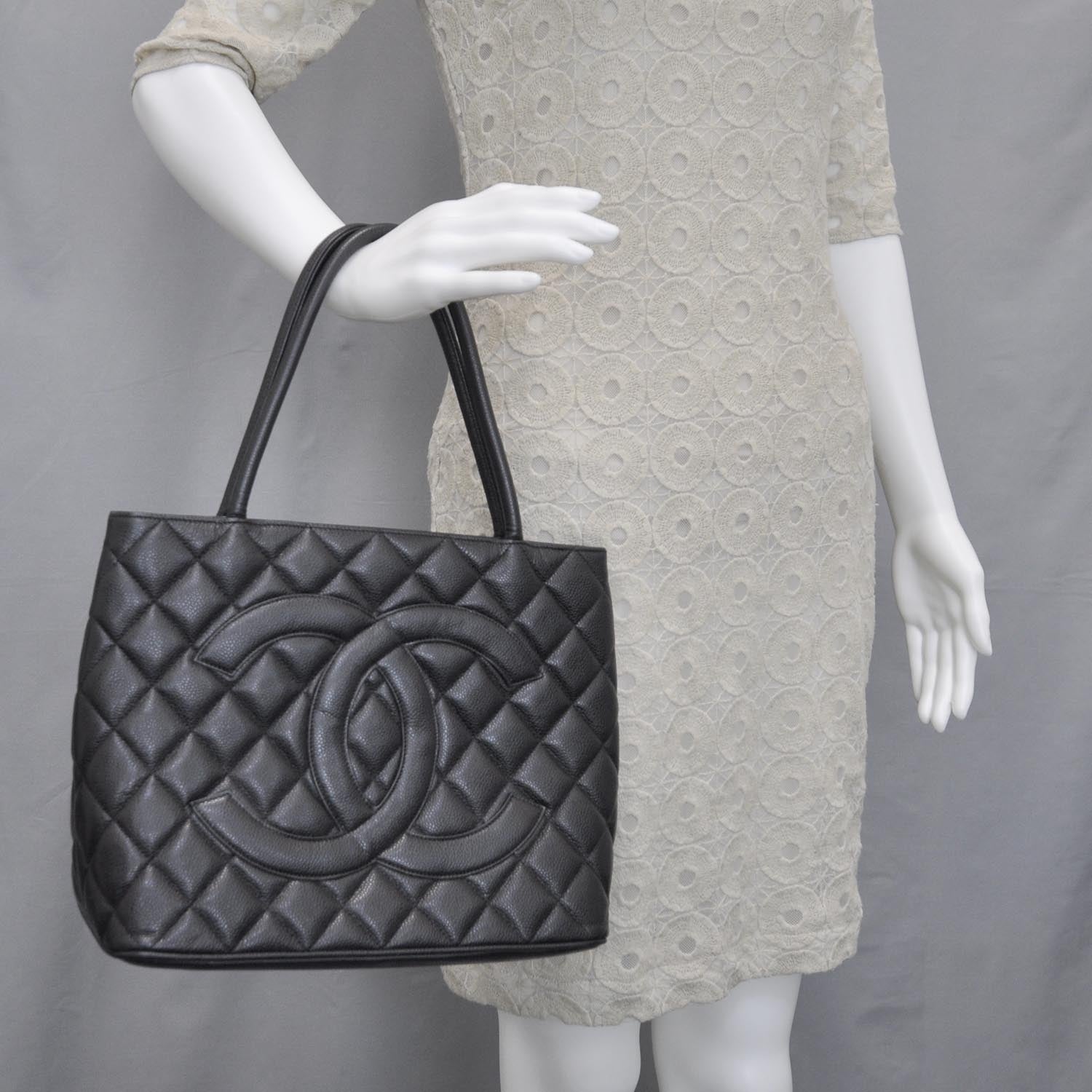 Chanel Caviar Quilted Medallion Tote Black 2 of 8