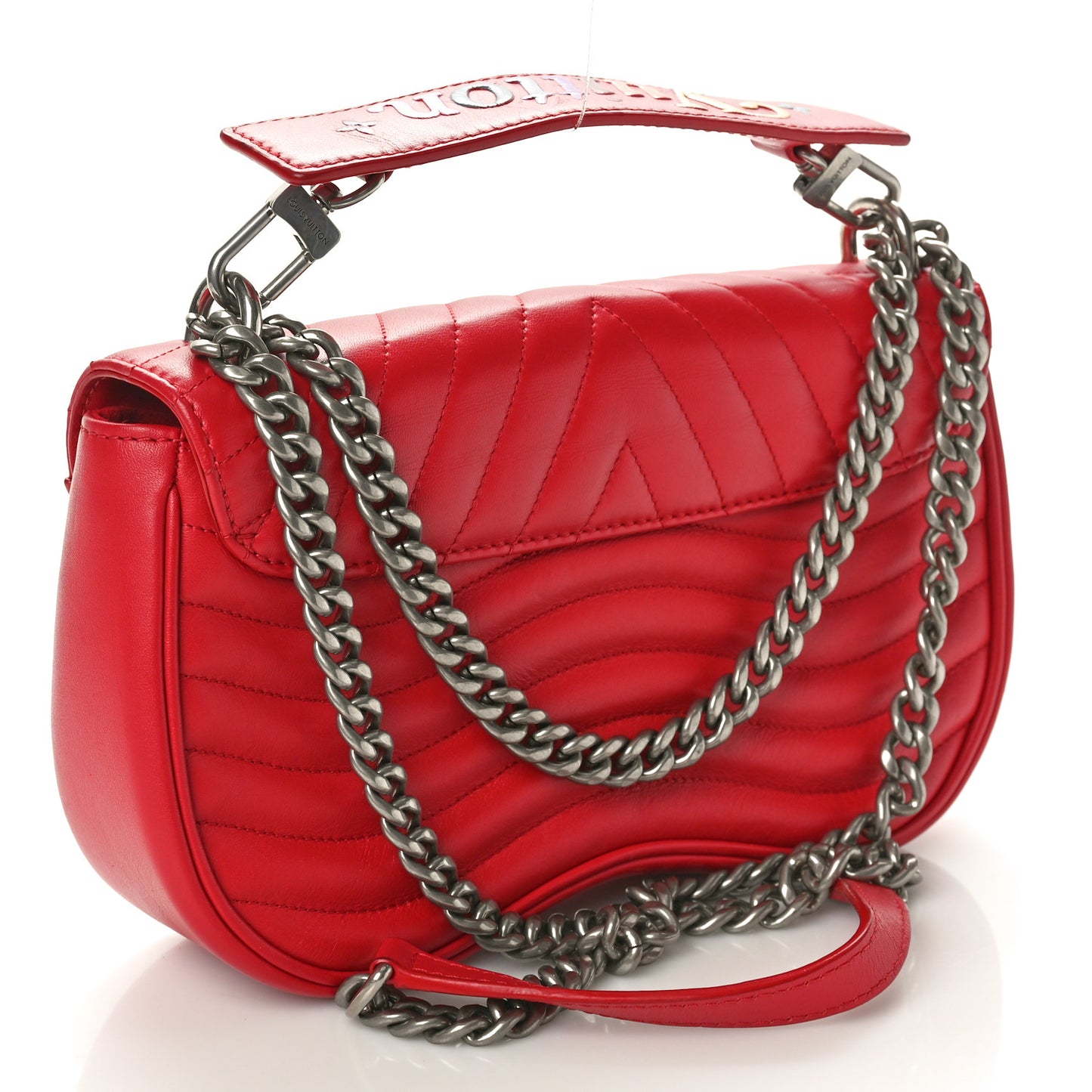 Calfskin New Wave Chain MM Ecarlate