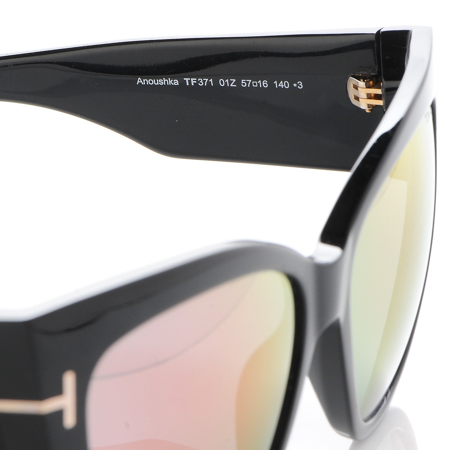 Tom Ford Acetate Anoushka Cat Eye Sunglasses TF371 Black 5 of 9