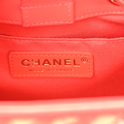 Chanel Raffia Jute Striped Urban Jungle Bucket Bag Red Beige 6 of 11