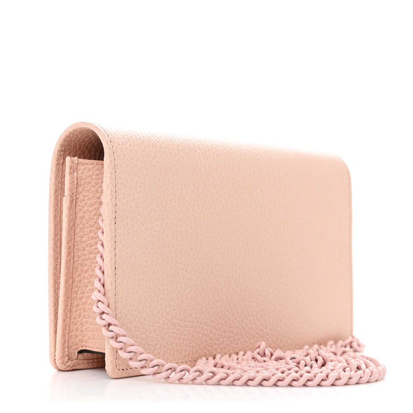 Dollar Calfskin Enamel Monochrome Mini G Perfect Pink