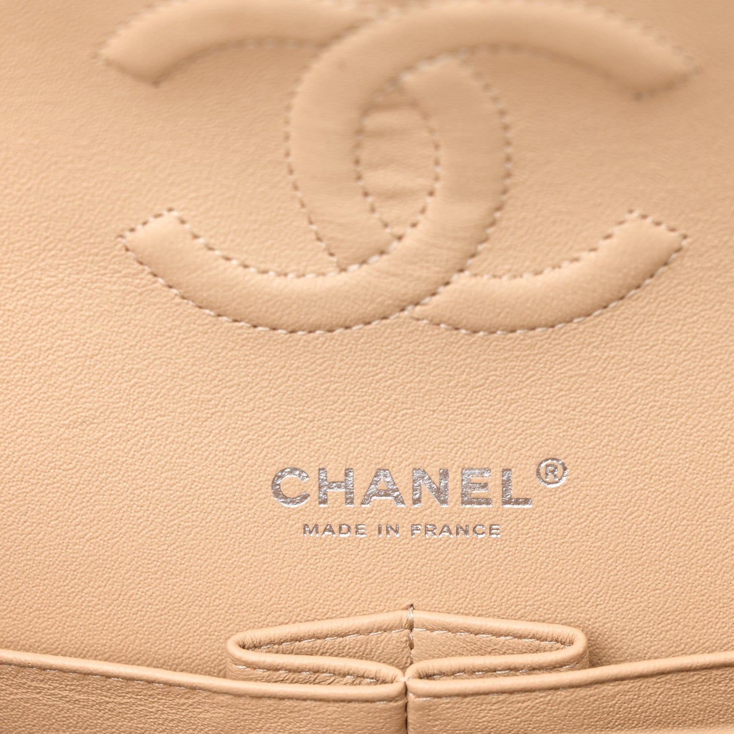 Chanel Caviar Quilted Medium Double Flap Beige 6 of 12