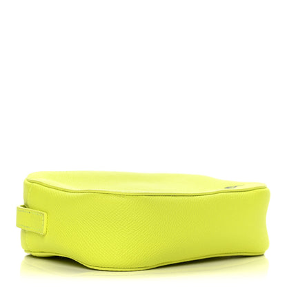 Balenciaga Signature Grained Calfskin Logo XS Ville Camera Bag Acid Green Black 4 of 11
