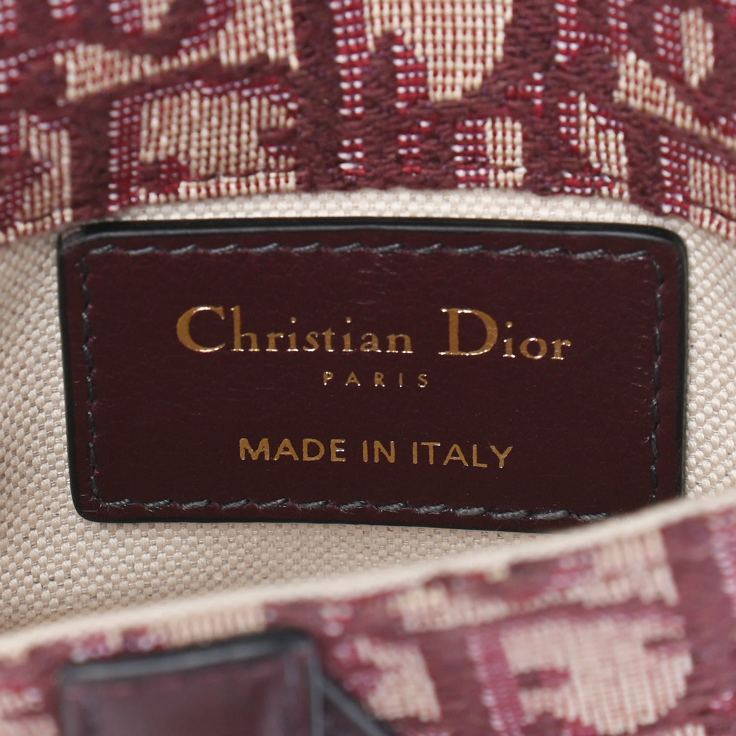 Christian Dior Oblique Saddle Belt Bag Bordeaux 6 of 9