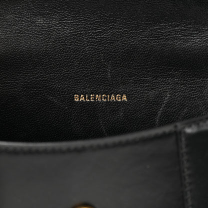Balenciaga Shiny Box Calfskin Hourglass Top Handle Bag XS Black 5 of 21
