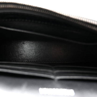 Balenciaga Shiny Calfskin Monochrome Crocodile Embossed Hourglass Chain Bag Black 5 of 9