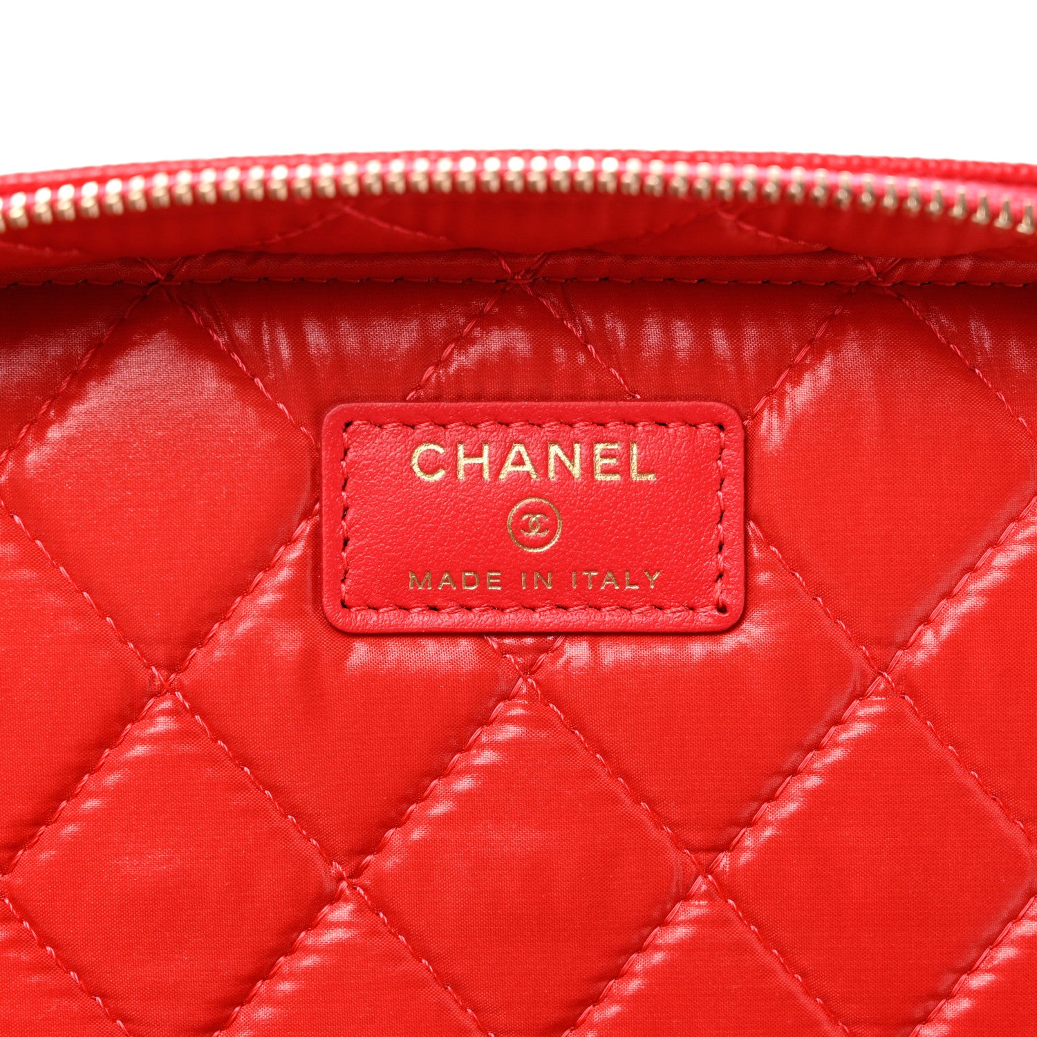 Chanel Caviar Quilted Large Vanity Pouch Red 7 of 8