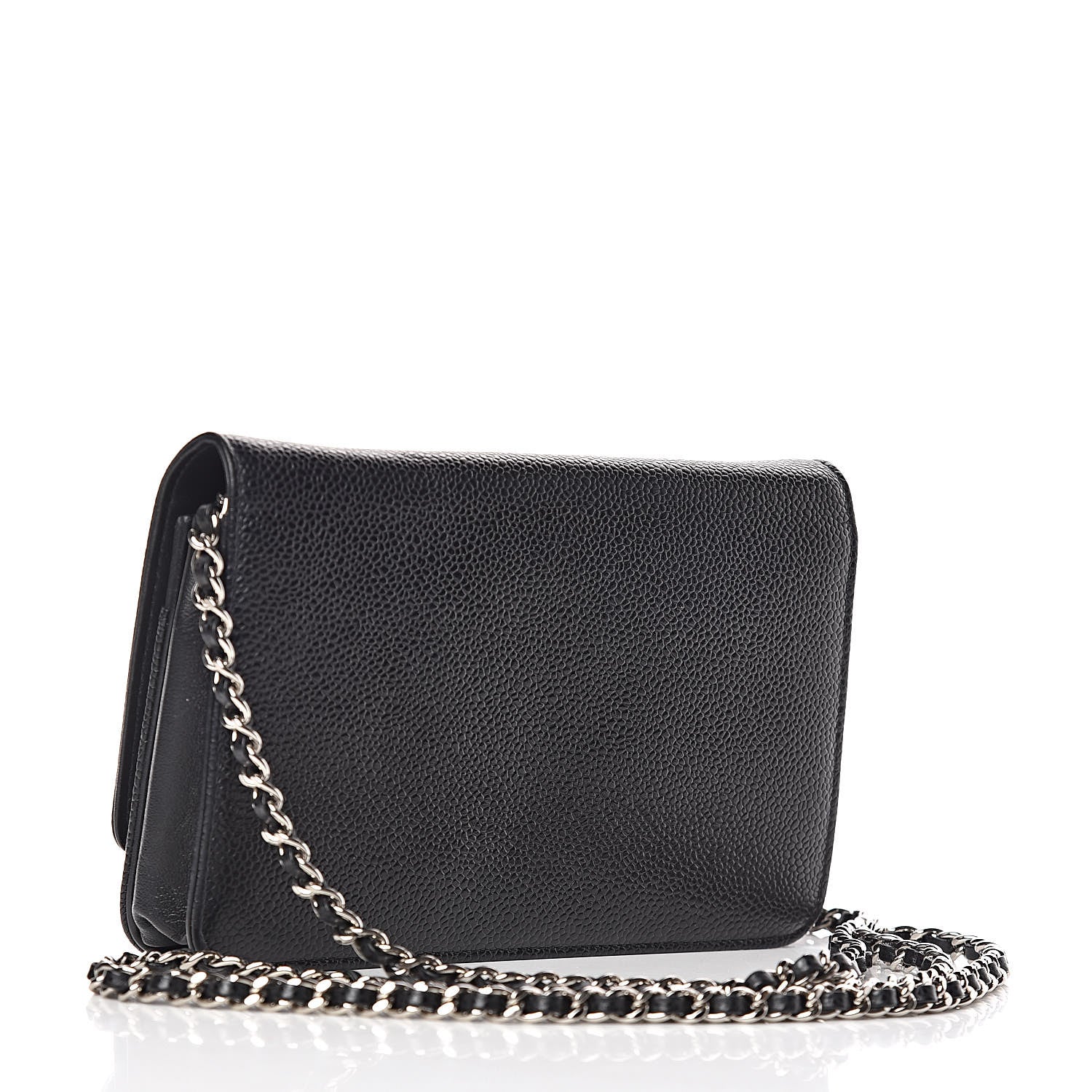 Chanel Caviar Timeless CC Wallet On Chain WOC Black 3 of 15