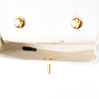 Chanel Lambskin Quilted Extra Mini Flap White 5 of 18