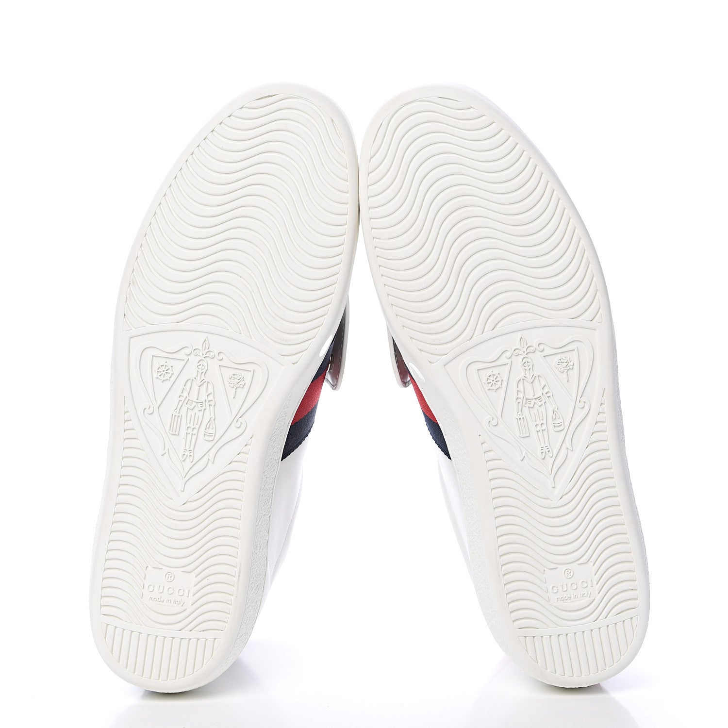 Gucci Calfskin Web Wolf Removable Patches Mens Ace High Top Sneakers 8.5 White 5 of 8