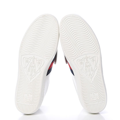 Gucci Calfskin Web Wolf Removable Patches Mens Ace High Top Sneakers 8.5 White 5 of 8