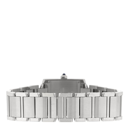 Cartier Stainless Steel Diamond Bezel 25mm Tank Francaise Quartz Watch 3 of 4