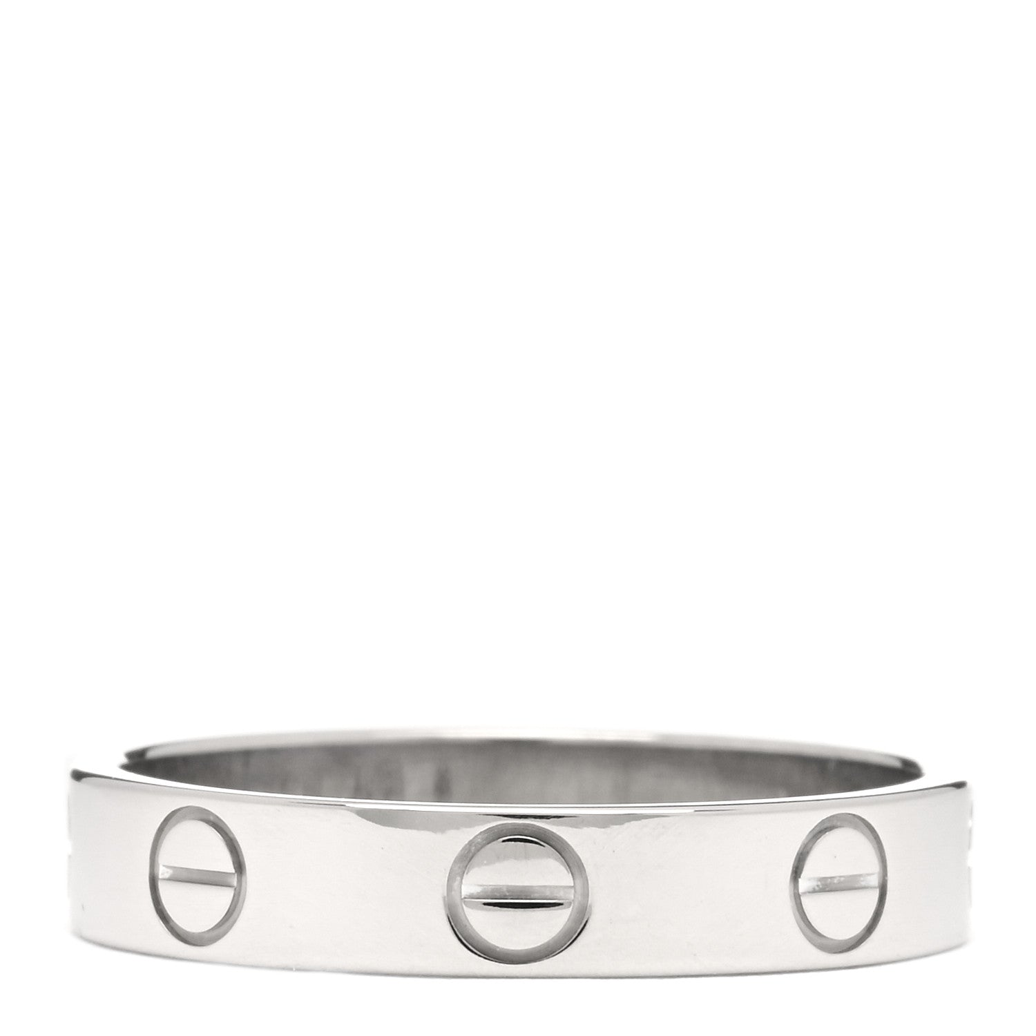 Cartier 18K White Gold 3.5mm LOVE Wedding Band Ring 51 5.75 3 of 4