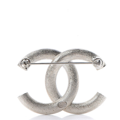 Chanel Baguette Crystal CC Brooch Silver 3 of 5