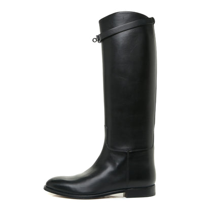 Hermes Box Kelly Jumping Boots 40.5 Black 1 of 15