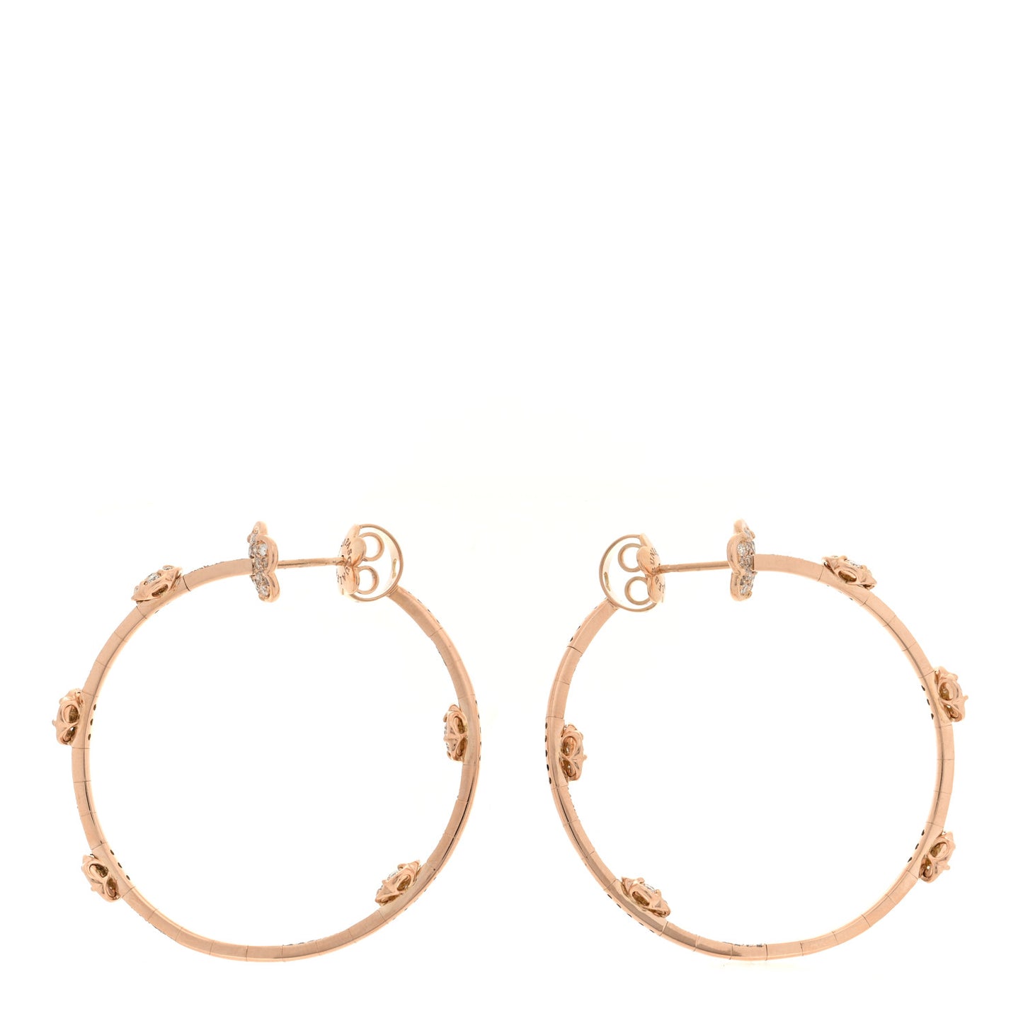 18K Rose Gold Diamond Figlia Dei Fiori Earrings