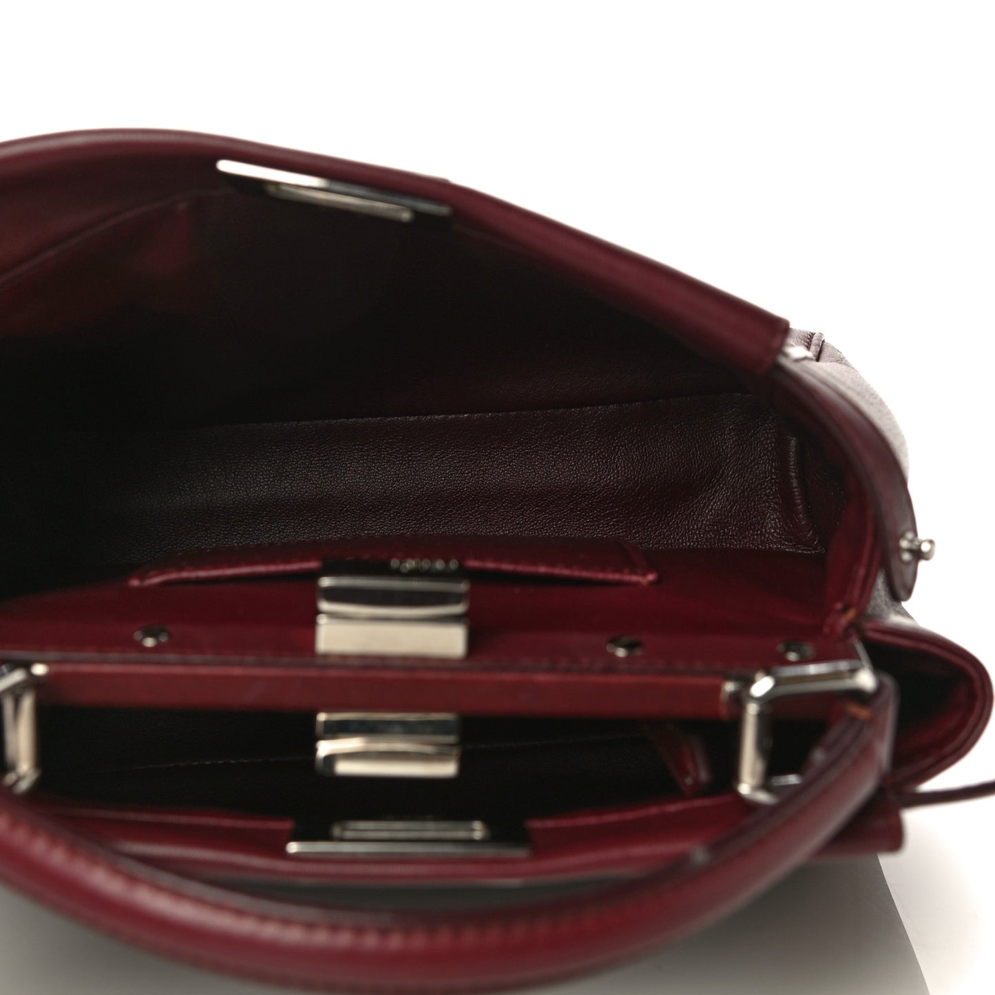 Nappa Mini Peekaboo Iconic Satchel Bordeaux