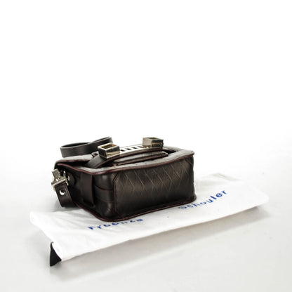 Proenza Schouler Diamond Calfskin Embossed Tiny PS11 Classic Shoulder Bag Brown 4 of 6