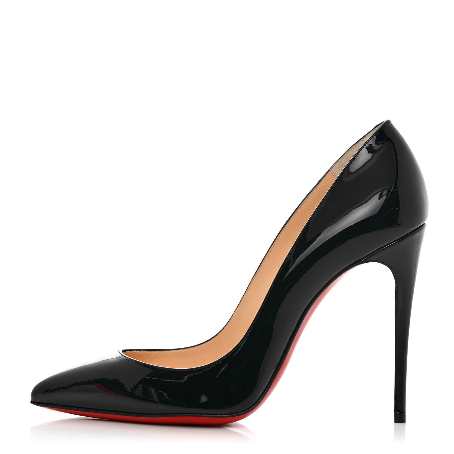 Christian Louboutin Patent Pigalle Follies 100 Pumps 38 Black 1 of 10