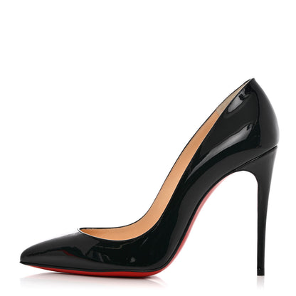 Christian Louboutin Patent Pigalle Follies 100 Pumps 38 Black 1 of 10