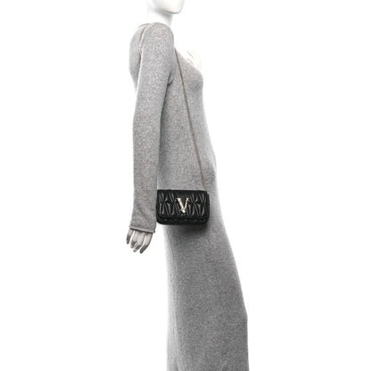 Versace Nappa Quilted Virtus Evening Bag Black 2 of 9