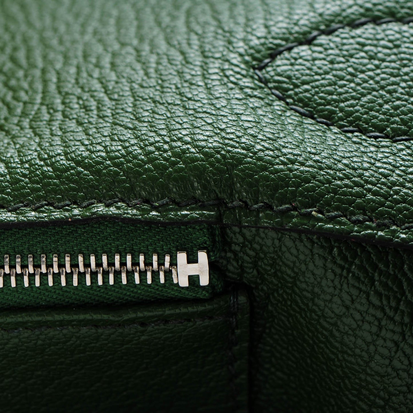 Evergrain JPG Shoulder Birkin II 42 Vert Laurier
