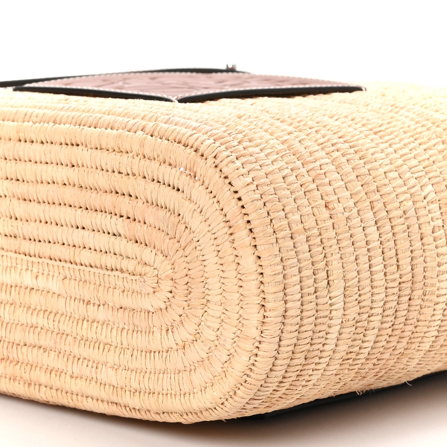 Loewe Raffia Small Square Basket Tote Bag Natural Pecan 9 of 9