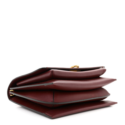 Salvatore Ferragamo Calfskin Trifolio Flap Bag Burgundy 4 of 9