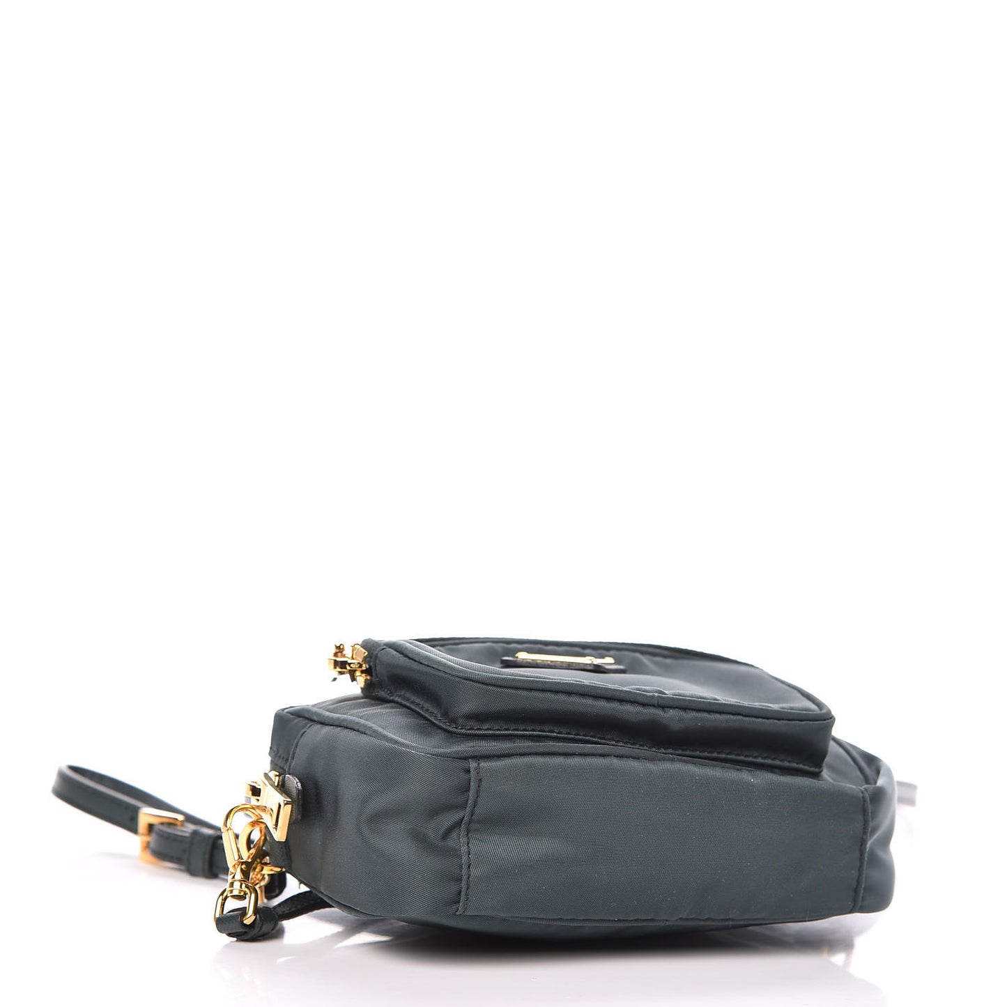 Tessuto Nylon Convertible Crossbody Wristlet Petrolio