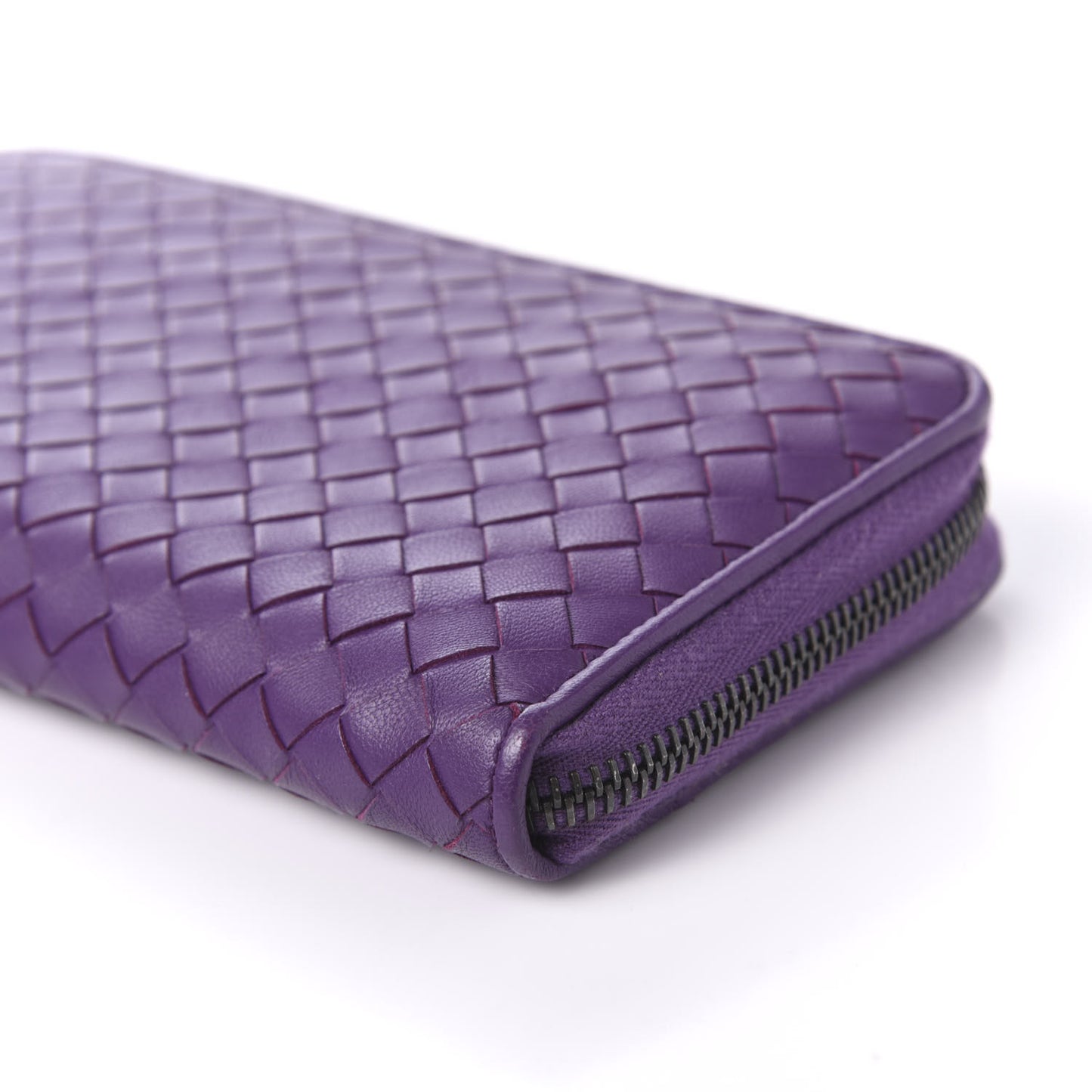 Nappa Intrecciato Zip Around Wallet Corot