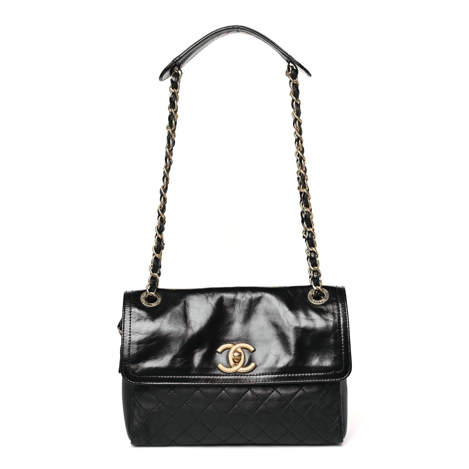 Chanel Glazed Calfskin Quilted Flap Bag Black 1 of 10