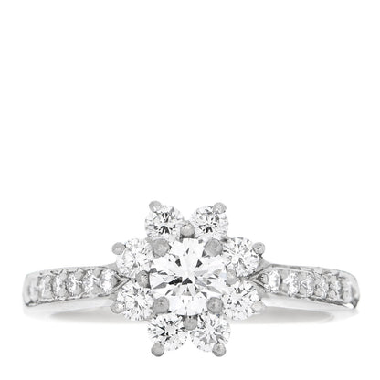 Tiffany Platinum Diamond .22ct Flower Ring 47 4.25 1 of 5