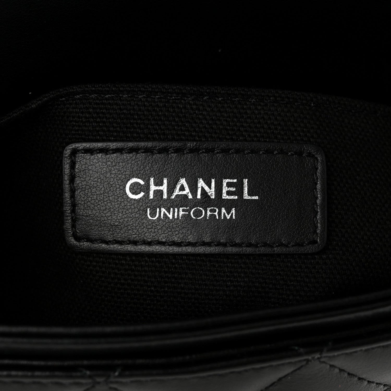 Chanel Calfskin Quilted CC Uniform Flap Belt Bag Black 9 of 11